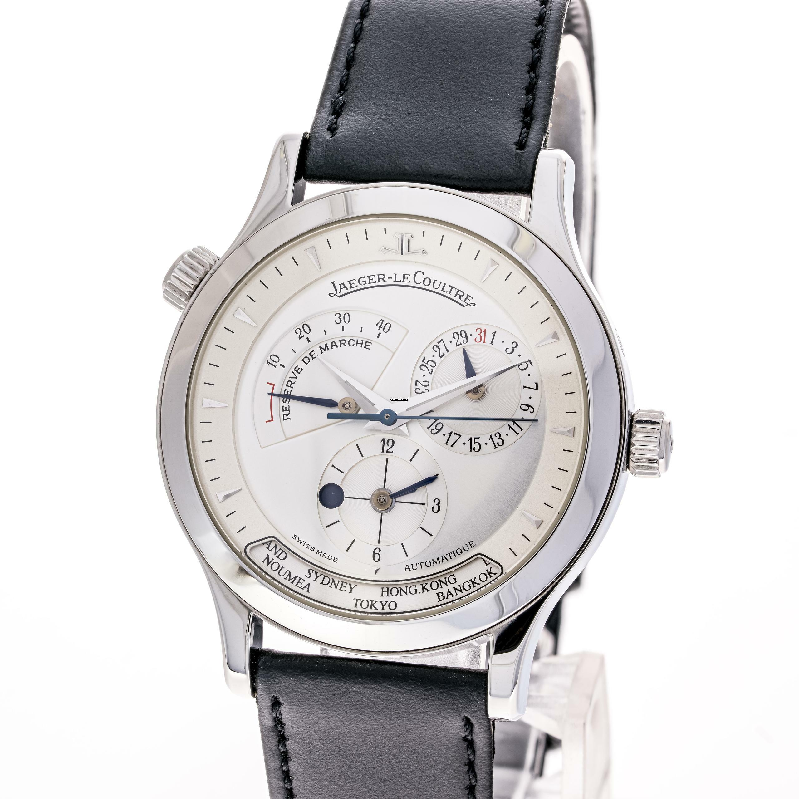 Jaeger-LeCoultre Master Geographic White 38 – 142.8.92 – like NEW – 2001 Full Set