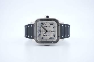 Thumbnail von Cartier Santos Chronograph - Additional Leather Strap - Box+Papers WSSA0017 2022