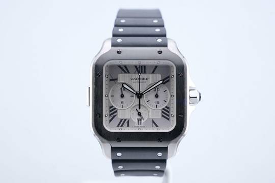  Cartier Santos Chronograph - Additional Leather Strap - Box+Papers WSSA0017 2022 