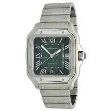 Thumbnail von Cartier Santos WSSA0062 Like New 99% Green Roman Dial