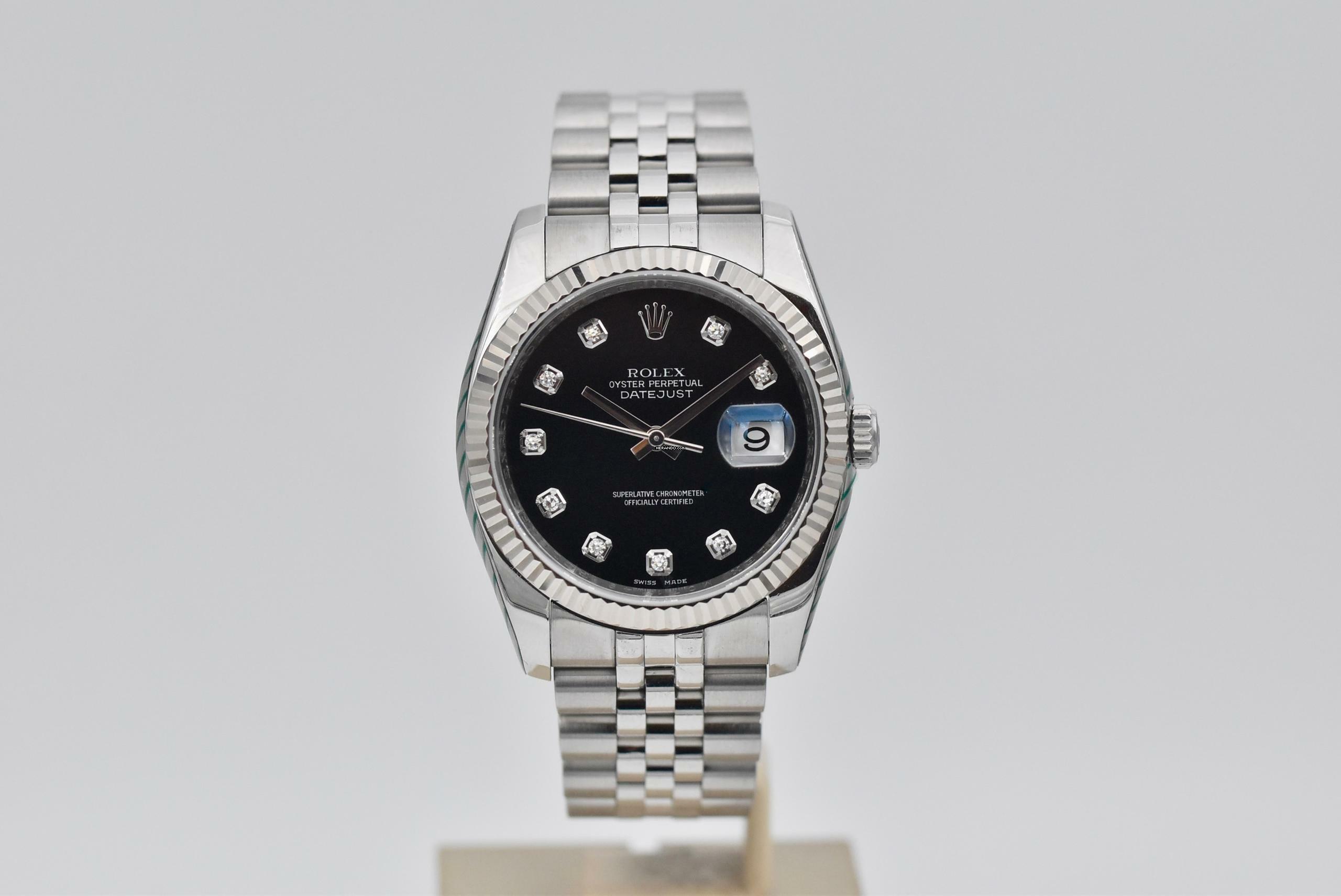 Rolex Datejust 36 116234 - Diamonds - Full Set 2007