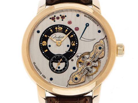  Glashütte Original PanoInverse XL Ref.66-01-01-01-05 original Box wie Neu Vintage 