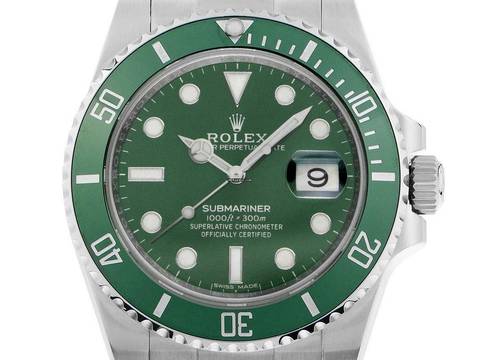  Rolex Submariner Date LV Hulk Ref.116610LV 2014 Full Set wie Neu Vintage 