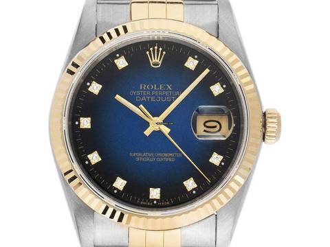  Rolex Datejust 36 Diamanten Ref.16233 1988 Full Set sehr gut Vintage 