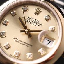 Thumbnail von Rolex Lady-Datejust 28 Steel / Gold Jubilee Smooth Champagne Diamond Dial