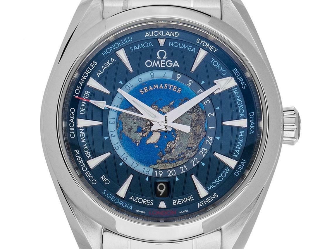 Omega Seamaster Aqua Terra Worldtimer Ref.220.10.43.22.03.001 2025 Full Set Ungetragen