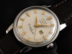 Thumbnail von Longines Conquest Calender Reduced Ref.9004-1 1953 original Box sehr gut Vintage