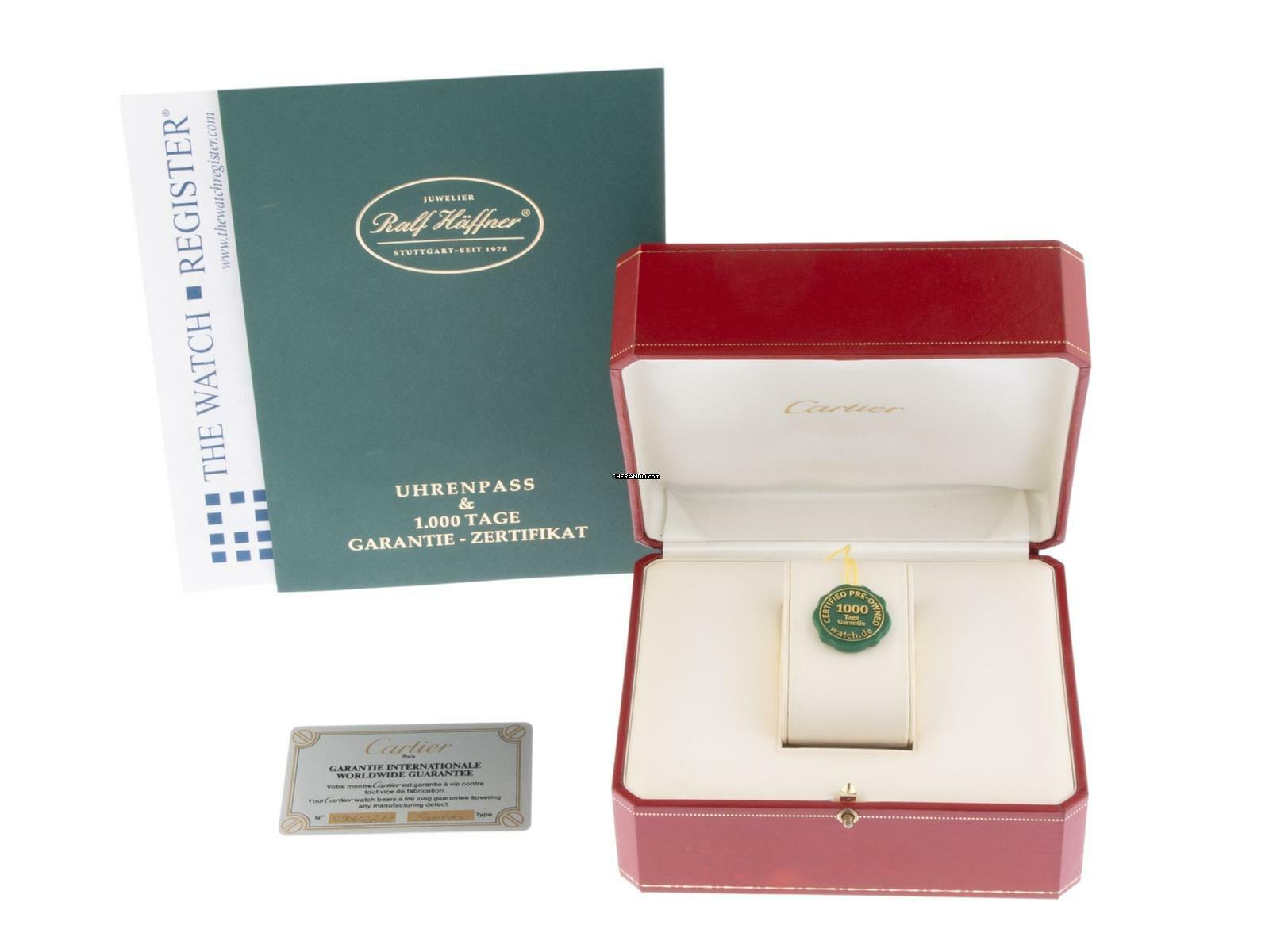 Cartier Santos Octagon PM Kleines Modell Ref.0906 1979 Full Set sehr gut Vintage