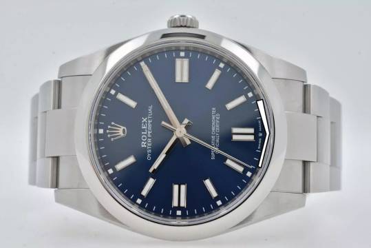  Rolex Oyster Perpetual 41 Automatik 124300 Blue Dial Blau 
