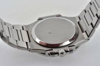 Thumbnail von Patek Philippe Nautilus Blue Dial Stahl Steel 3800 Vintage 1997 Full Set LC100