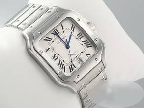 Thumbnail von Cartier Santos Grosses Modell Edelstahl Wssa0018 2020 Automatik Stahl Steel