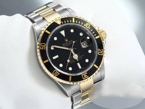 Thumbnail von Rolex Submariner Date 40mm 16613 T 2005 Edelstahl Gelbgold 750 Automatik Stainless Steel 18kt Yellow Gold Oyster-band Chronometer Black Dial