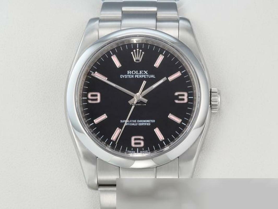 Rolex Oyster Perpetual 36 36mm 116000 2015 Edelstahl Automatik Stahl Damen Herren Stainless Steel Oyster-band Chronometer Black Dial