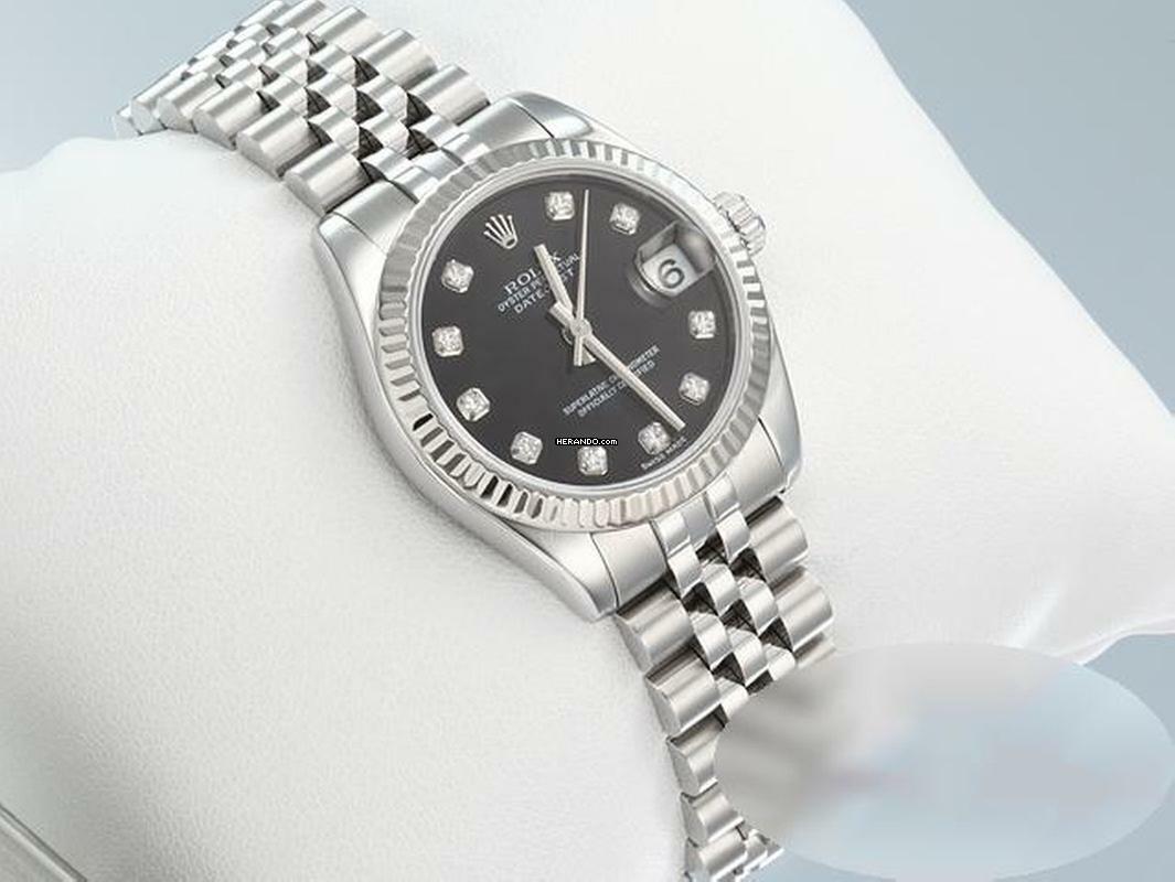 Rolex Datejust 31 31mm 178274 Stahl Weissgold 750 Diamanten Automatik