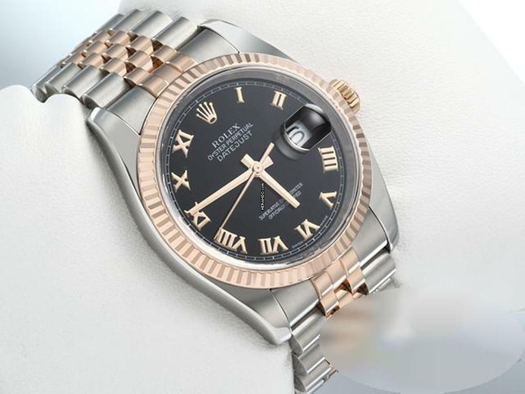 Rolex Datejust 36 36mm 116231 Stahl Rosegold 750 Automatik Gold