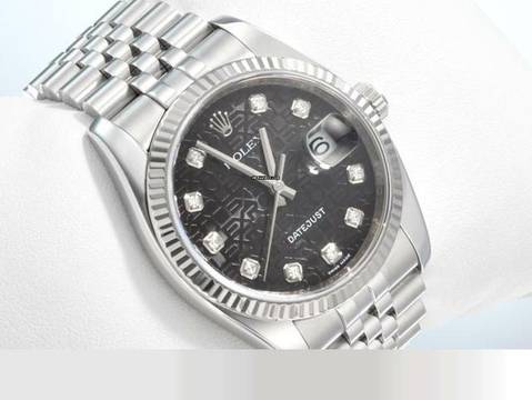  Rolex Datejust 36 36mm 116234 Stahl Weissgold 750 Diamanten Automatik Gold 