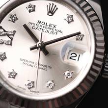 Thumbnail von Rolex Lady-Datejust 28MM Steel Jubilee Fluted Silver Diamond Dial