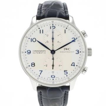  IWC Portugieser Chronograph Stainless Steel / Blue Numerals 