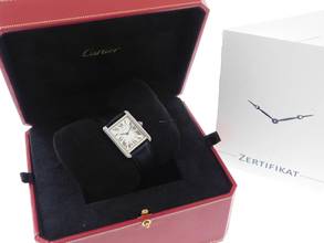 Thumbnail von Cartier Tank Solo 31 x 24mm im Top Zustand mit original Band und Faltschließe Cartier Box geliefert in der original Box