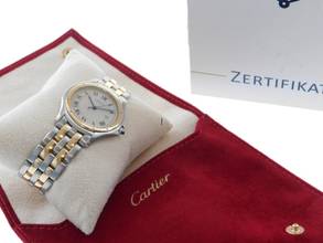 Thumbnail von Cartier Cougar de Panthere XL mit Datum auf 3 Uhr 33mm im Best Zustand mit Cartier Service Etui