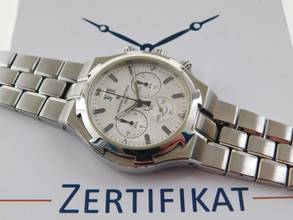 Thumbnail von Vacheron Constantin Overseas Chronograph Automatik Stahl im Top Zustand mit silbernen Blatt