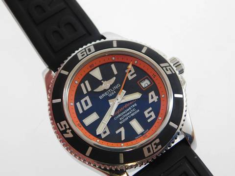  Breitling Superocean 42 limited Edition orange im Top Zustand Sammler Full Set limitierte Serie No 0758 / 2000 