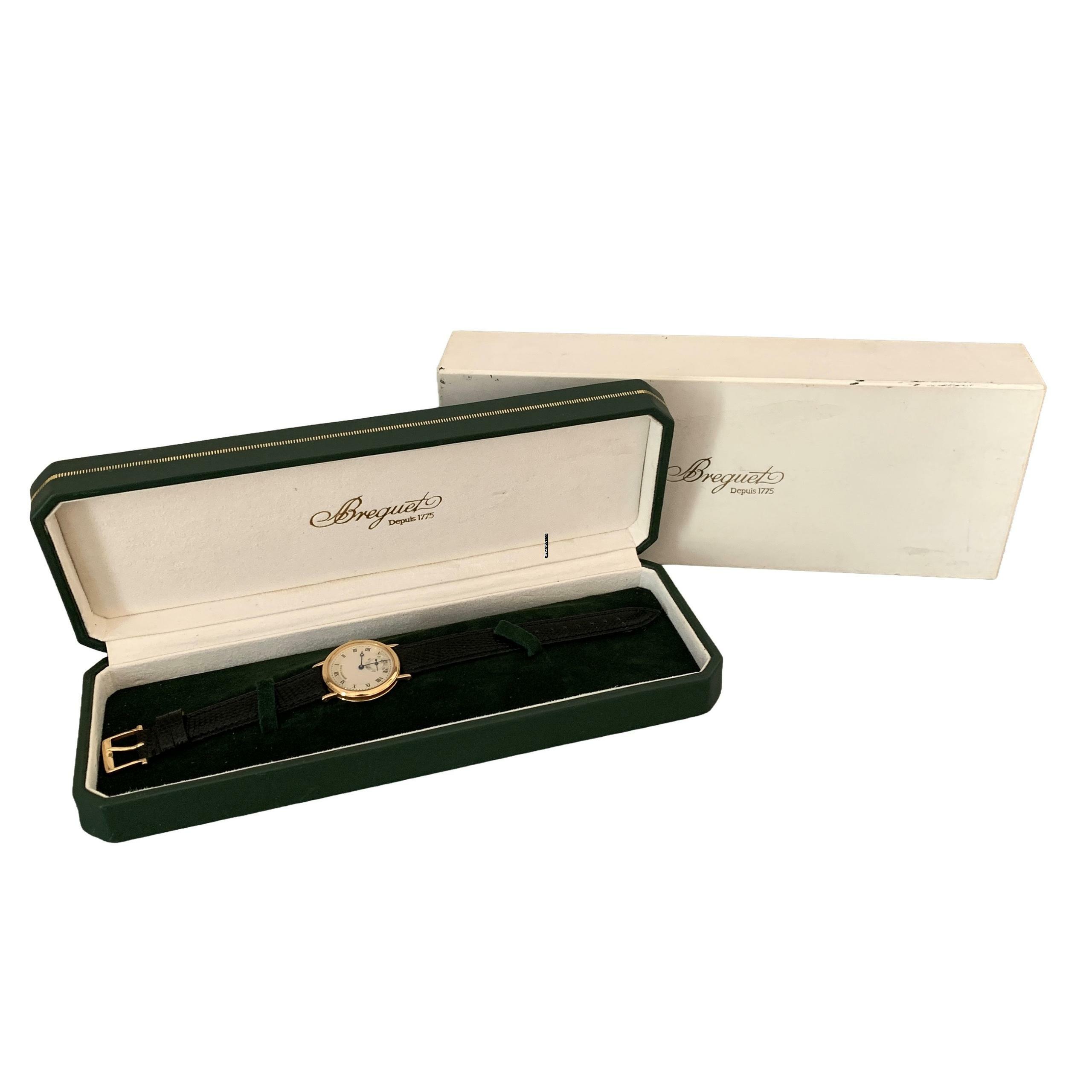 Breguet Classique 31MM Ultra-Thin guilloché silver dial yellow gold 18KT Full Set