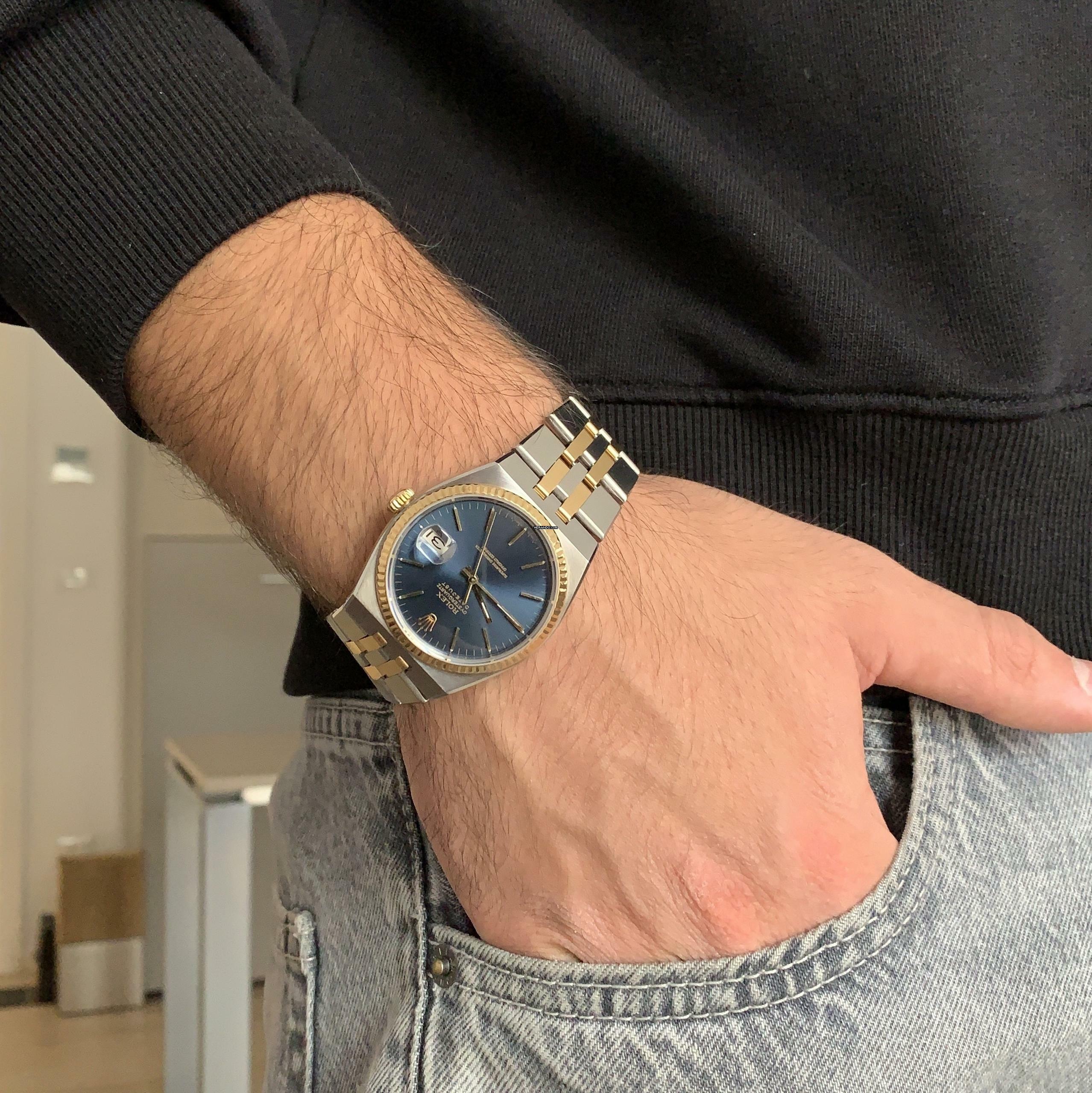 Rolex Datejust Oysterquartz 17013 Soleil blue dial 1990 Full Set