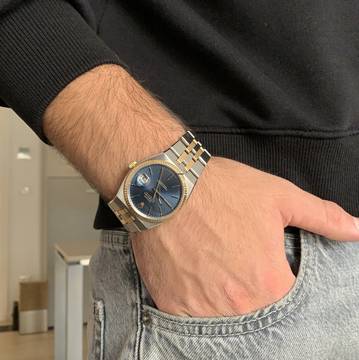  Rolex Datejust Oysterquartz 17013 Soleil blue dial 1990 Full Set 