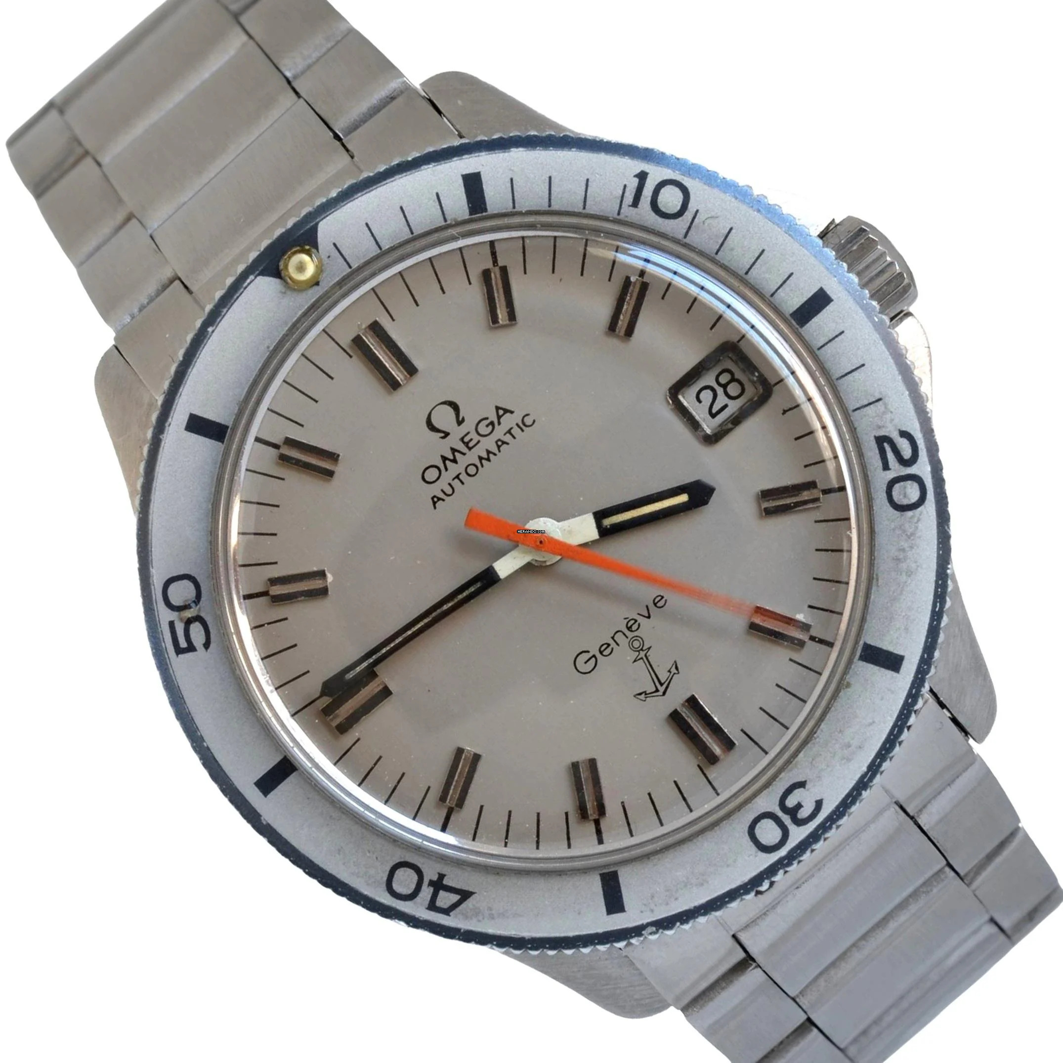 Omega Genève Admiralty Anchor Soleil silver dial 1970’s