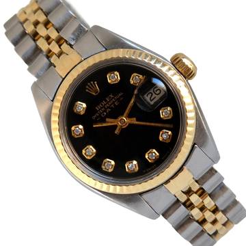  Rolex Lady-Datejust Date 6917 Ladies 26MM black diamonds dial 1977 