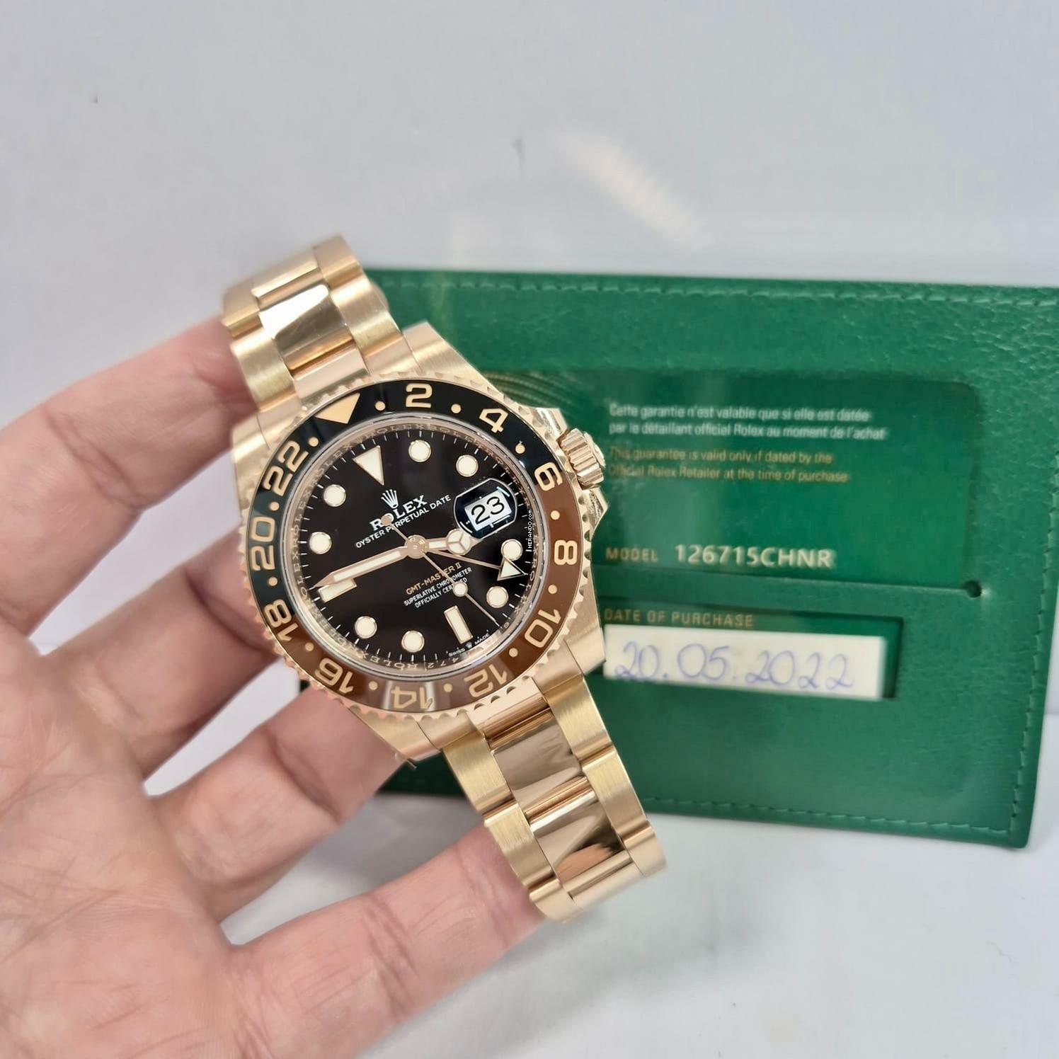 Rolex GMT-Master II Rootbeer Full Rose Gold 40mm Completo