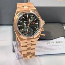 Thumbnail von Vacheron Constantin Overseas Two Time Zone Full Rosé Olive Green Dial 3 Pulseiras 41mm Completo