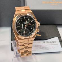 Thumbnail von Vacheron Constantin Overseas Two Time Zone Full Rosé Olive Green Dial 3 Pulseiras 41mm Completo