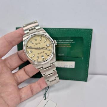  Rolex Oyster Perpetual Desert Sand 41mm Bege Automático Completo 