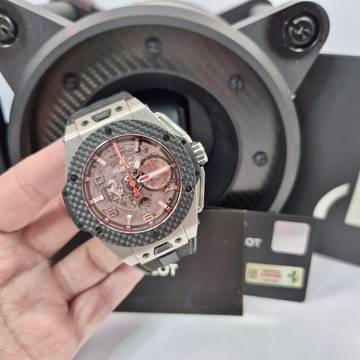  Hublot Big Bang Ferrari Carbon & Titanium Limited 45mm Automático Completo 