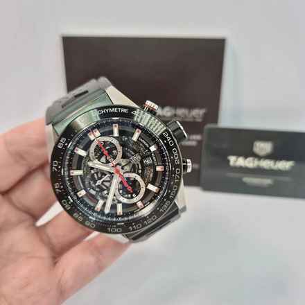  TAG Heuer Carrera Calibre HEUER 01 Skeleton Cerâmica 45mm Automático Completo 