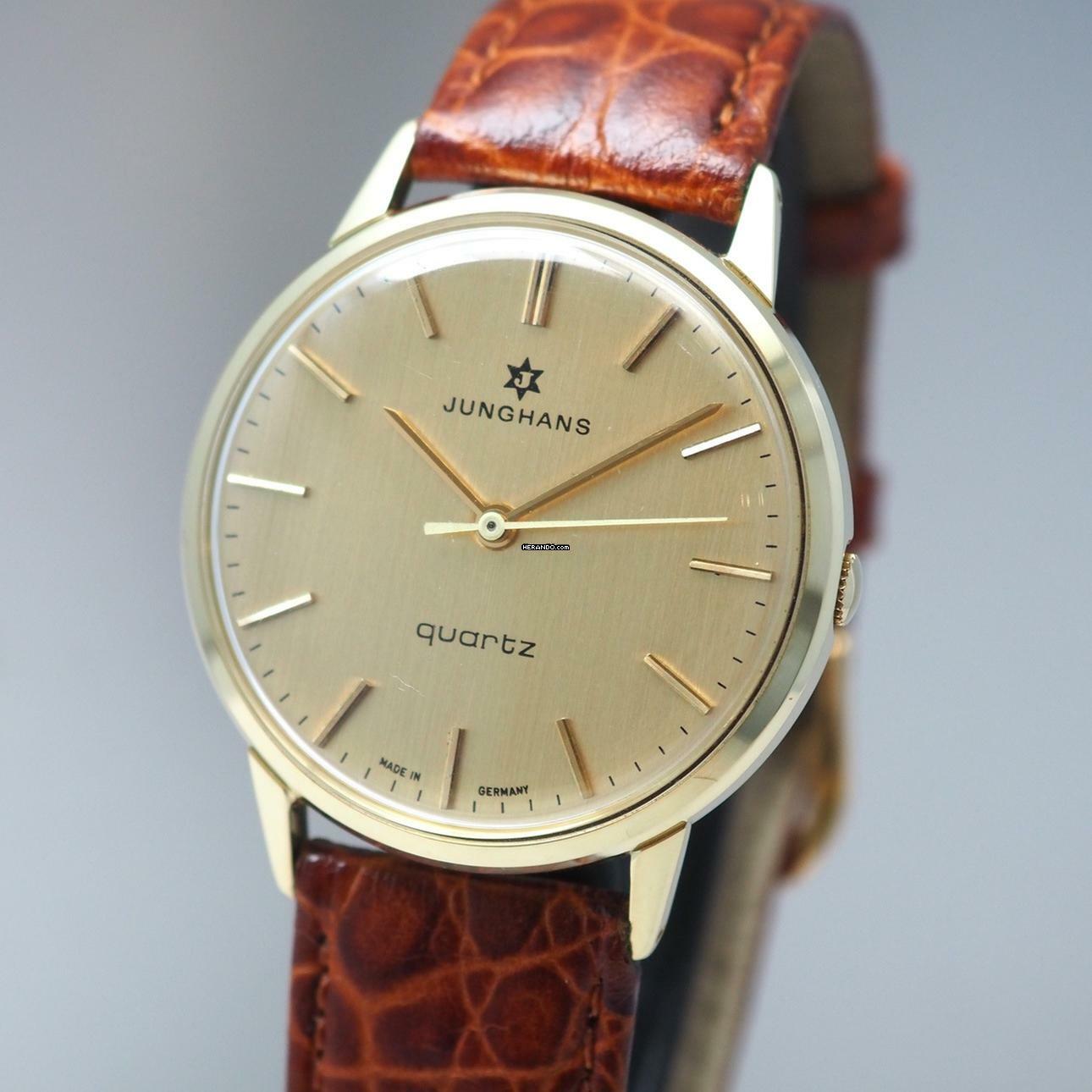 Junghans Calatrava Quartz solid gold 14K/585