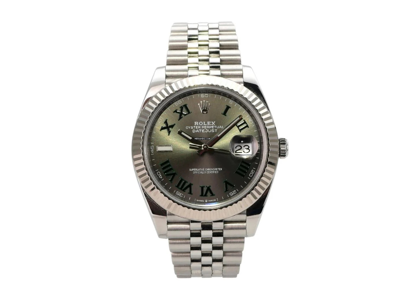 Rolex Datejust 41 Ref. 126334 Rhodium Römisch Jubile-Band