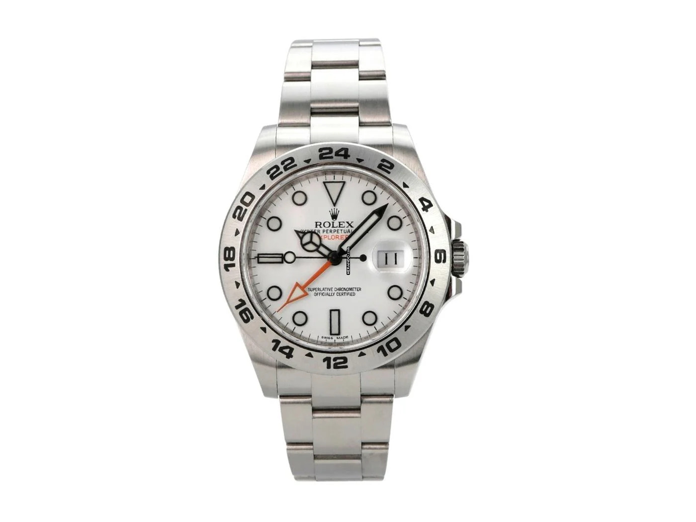 Rolex Explorer II 42 Edelstahl 216570 weißes Zifferblatt