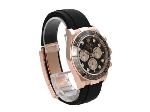  Rolex Daytona Everose-Gold / Oysterflex Ref. 126515LN Schwarz Diamant 