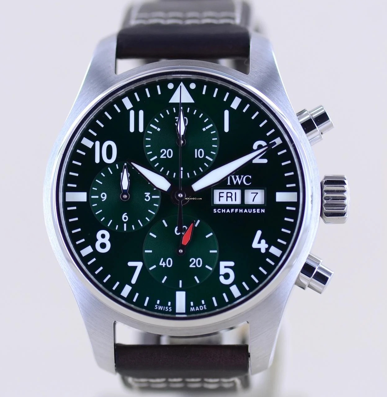 IWC Fliegeruhr Chronograph 41 Pilot's green Chronograph 43mm grün B+P