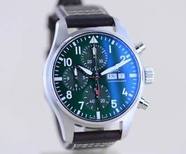 Thumbnail von IWC Fliegeruhr Chronograph 41 Pilot's green Chronograph 43mm grün B+P