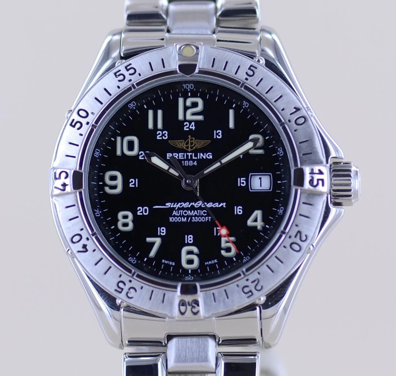 Breitling Superocean 1000M Automatic Stahl black Diver 41mm Taucheruhr Klassiker