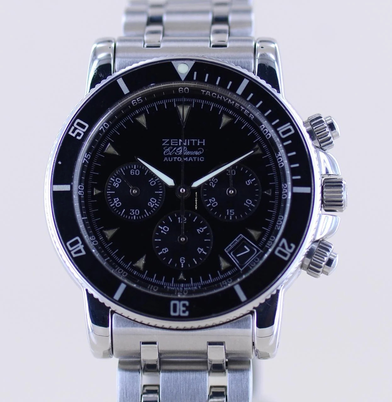 Zenith El Primero Chronograph Rainbow El Primero Automatik Chronograph black Dial Steel TOP