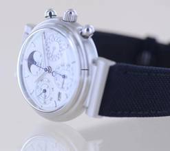 Thumbnail von IWC Da Vinci Perpetual Calendar Chronograph Steel white Dial 39 mm Ewiger Calendar Perpetual