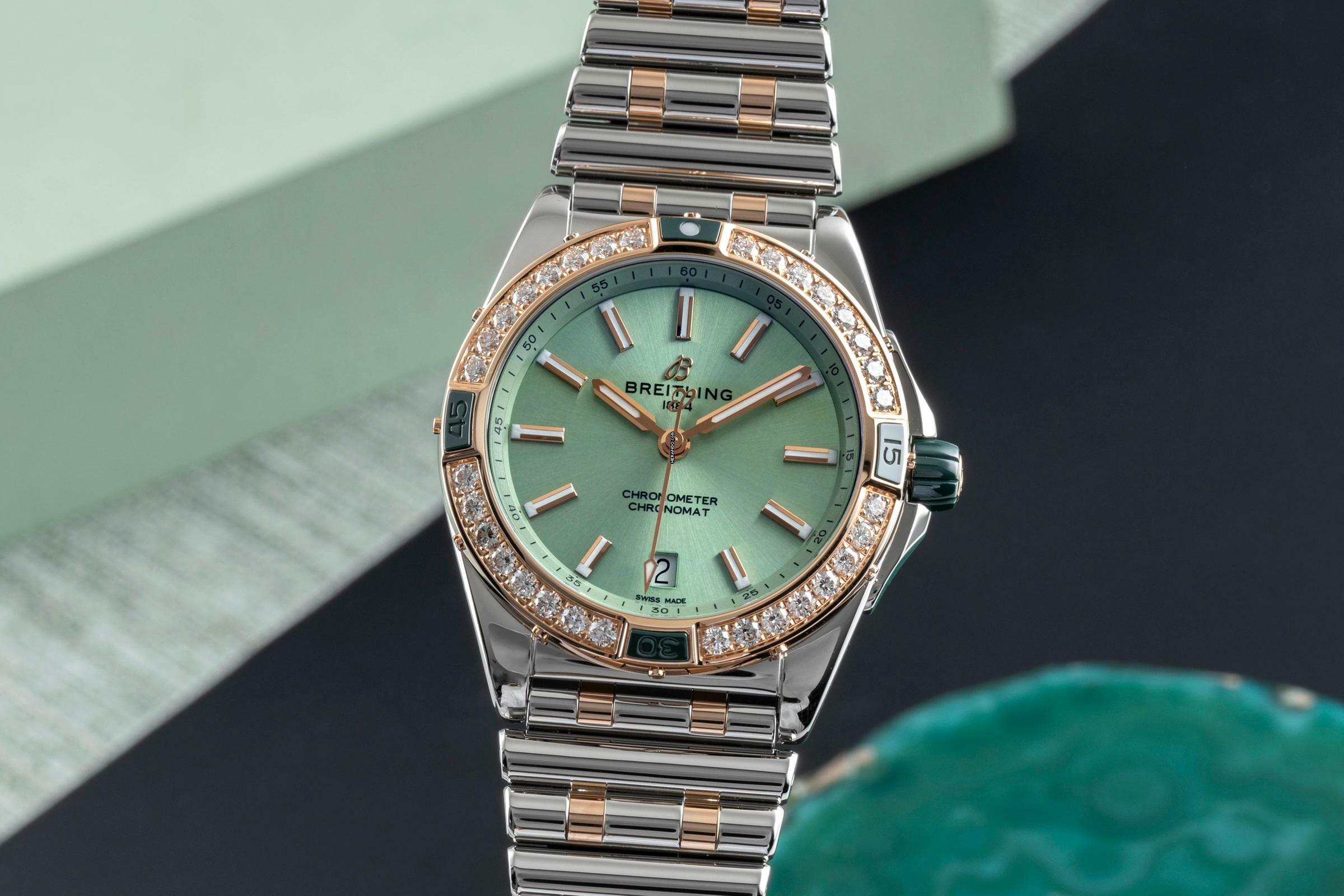 Breitling Chronomat Super Chronomat Automatic 38 Stahl Rotgold Diamonds Ref. U17356531L1U1