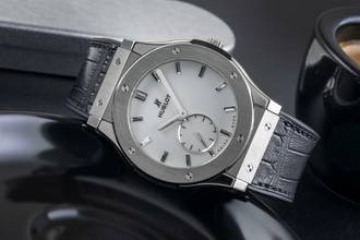Thumbnail von Hublot Classic Fusion Ultra-Thin Titan Handaufzug Herrenuhr Ref. 515.NX.2210.LR