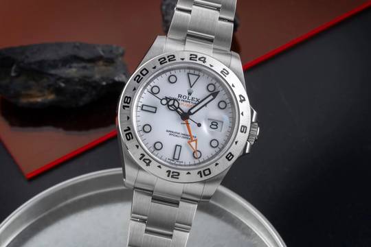  Rolex Explorer II White Dial Edelstahl Automatik Herrenuhr Ref. 216570 B&P 2020 