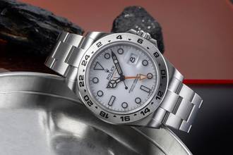Thumbnail von Rolex Explorer II White Dial Edelstahl Automatik Herrenuhr Ref. 216570 B&P 2020